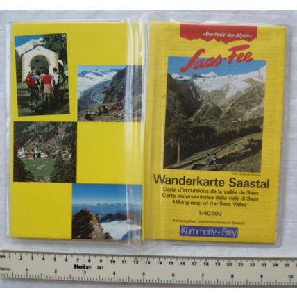 1994 Kummerly & Frey Hiking Map of the Saas Valley 1:40 000