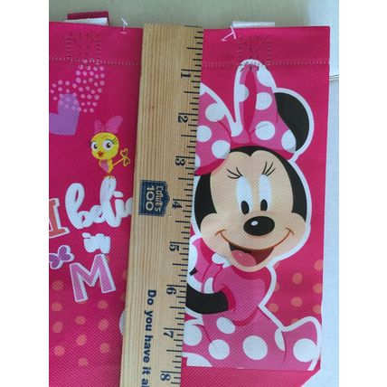 New Disney Minnie Mouse 13'' x 12'' x 6'' Reusable Tote Bag & 2 Small 9'' x 7''