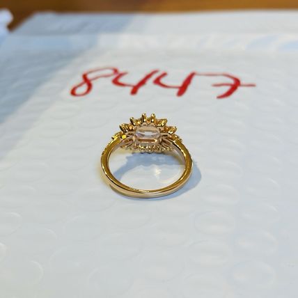 Bomb Party Sz7 Revealed BP Ring Fashion Jewelry RBP CZ Clusters Yellow Gold Pl