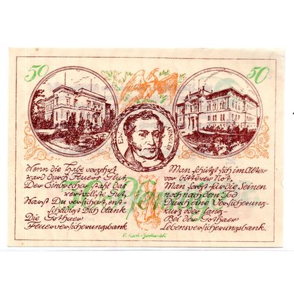 1921 Germany Gotha Notgeld Set of 4 Notes (1558)