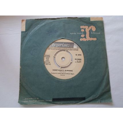 7" 1969. KENNY ROGERS. SOMETHING'S BURNING . REPRISE RS20888, NEAR MINT