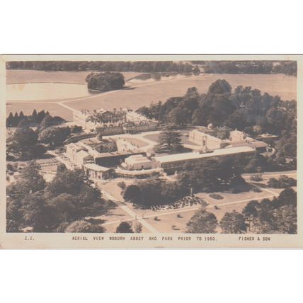 Aerial View Woburn Abbey And Park Prior To 1950 Hertfordshire Postcard (QHER379)