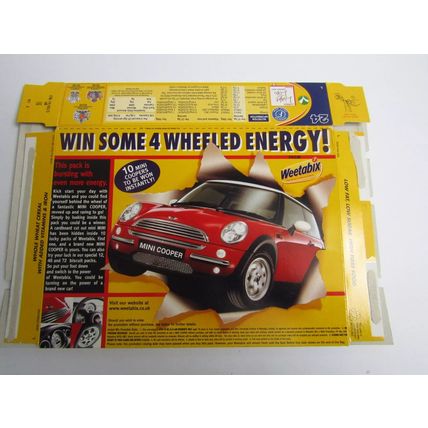 Weetabix 2003 Cereal Box empty " MINI COOPER "