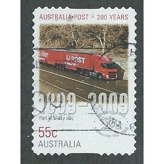 AUS 2009 55c (S/A) '200TH ANN OF AUST POST- PART OF EVERY FINE USED (EBID35-955)