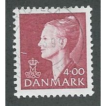 DEN 1997 4.00KR 'QUEEN MARGRETHE II' FINE USED (EBID43-049)