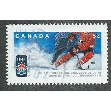 CAN 2008 52c 'INTERNATIONAL ICE HOCKEY' FINE USED (EBID48-729)