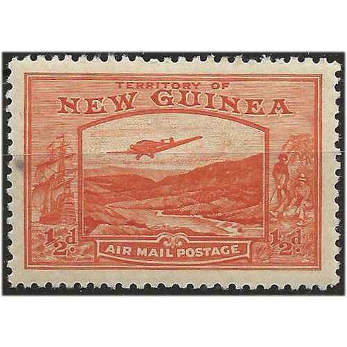 New Guinea 1939 SG212 1/2d Orange Mounted Mint . ..