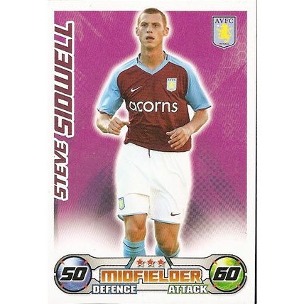 Topps Match Attax 2008/09 Cards: Aston Villa - Midfielder, Sidwell