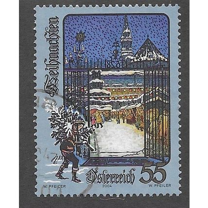 AUT 2004 55c ' CHRISTMAS' FINE USED (EBID73-205)