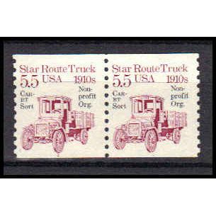 2125a 5.5c Star Route Truck Fine MNH Dry Gum CNP Left 1 PA0674