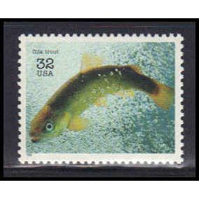 3105j 32c Gila Trout Fine MNH V4491