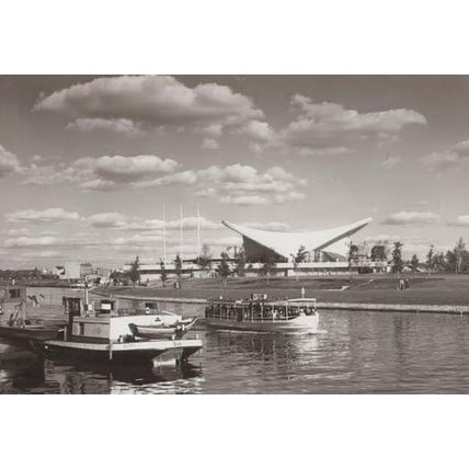 Berlin Congress Hall Kongresshalle Mit Spree Germany 1950s Real Photo Postcard
