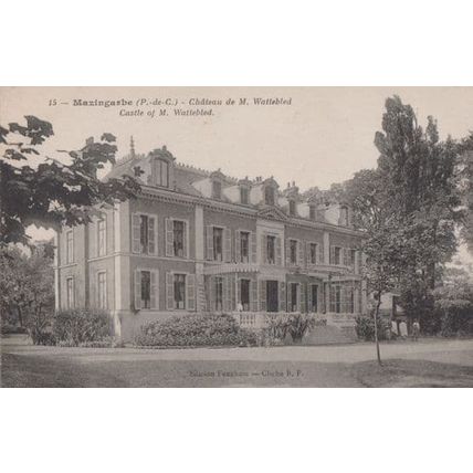 Mazingarbe Castle Chateau M Wattebled Antique French Postcard