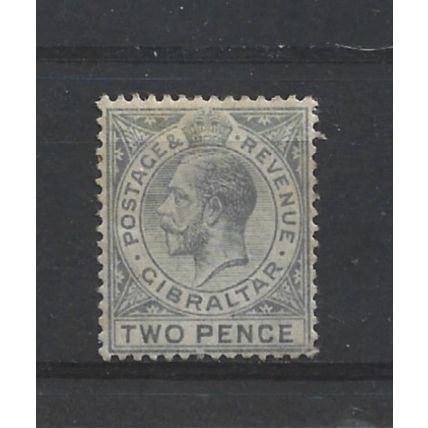 Gibraltar.SG93 2d Grey.Mounted Mint.Mar24
