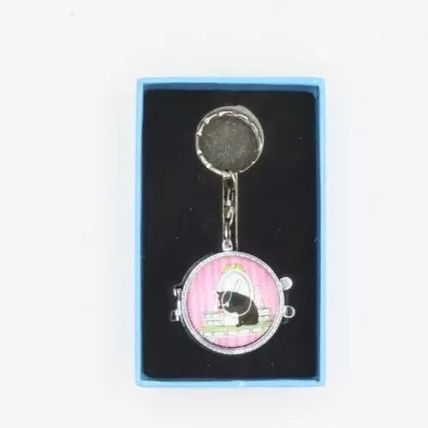 Black Cat Mini Compact Mirror Keyring 8.5 CM Gift Home Decor Feline Meow