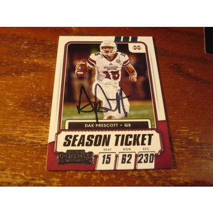 2021 Panini Contenders Autograph Card, w/COA, DAK PRESCOTT, Cowboys