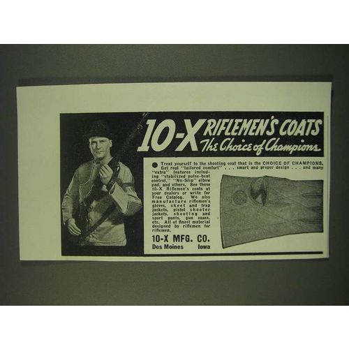 1939 10-X Riflemen's Coat and Riflemen's Glove Ad
