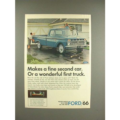 1966 Ford Pickup Truck Ad - A Fine Second Car!