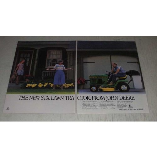 1989 John Deere STX 38 Lawn Tractor Ad - The new STX lawn tractor.