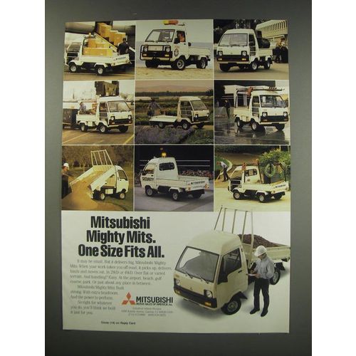1991 Mitsubishi Mighty Mits Ad - One size fits all