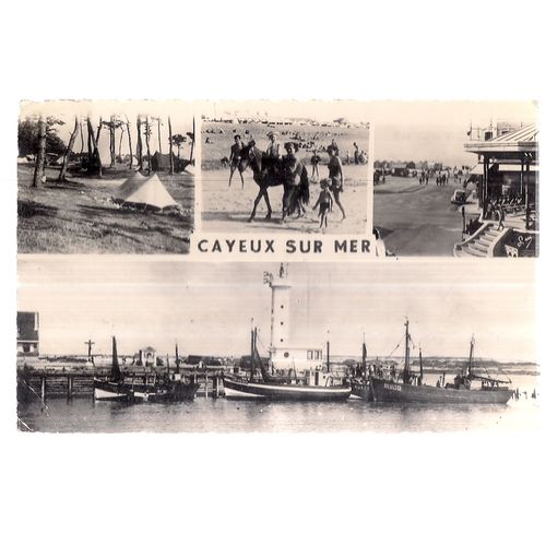 CAYEUX SUR MER, LA COTE D'OPALE, FRANCE used vintage postcard 1959 postmark #