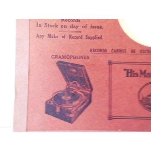 HMV..10" GRAMOPHONE RECORD CARD SLEEVE. BURCH & SONS, BROOK STREET TAVISTOCK