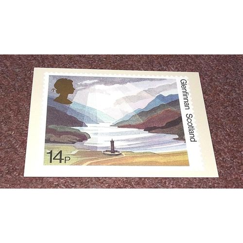 POST OFFICE STAMP POSTCARD<>NATIONAL TRUSTS (Glenfinnan Scotland)