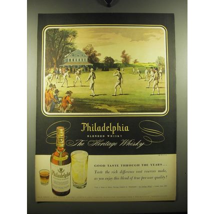 1949 Philadelphia Blended Whisky Ad - The Heritage Whisky