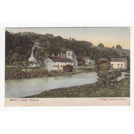 Miller's Dale Church Postcard 1904 Derbyshire