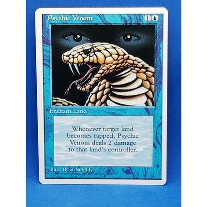 1995 Magic The Gathering 4th Edition #96 Psychic Venom C :B: