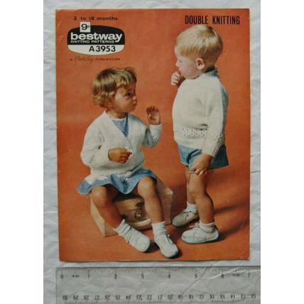 Vintage: Bestway A3953 jersey & cardigan, 3-18 months, DK