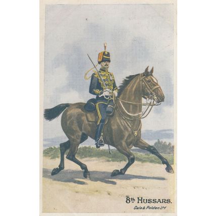 8th Hussars Gale & Polden Scottish Military Uniform Old Postcard
