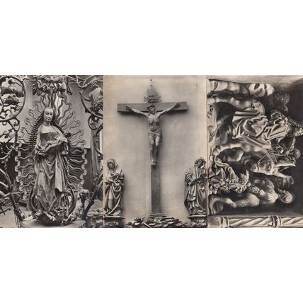 Calcar Nikolaikirche Kirche 3x German Religious Sculpture RPC Postcard s