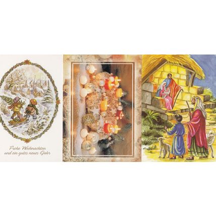 Czech Republic Christmas Cake Decorations 3x Soviet Postcard s