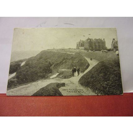 MADEIRA WALK, FOLKESTONE,, KENT.. used antique postcard by Photochrom =
