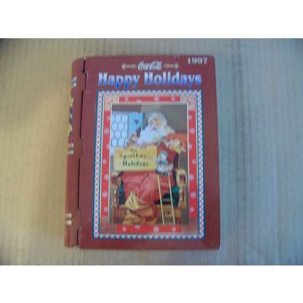 USED!! Vintage!! HAPPY HOLIDAYS Rare Book TIN BOX by Coca Cola 1997, FREE SH!!