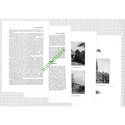 The Parish Of Lambeth London - 1900 Article (3 Parts)
