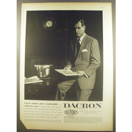 1956 Du Pont Dacron Advertisement - Kuppenheimer Suit - You're neater