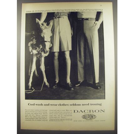 1956 Du Pont Dacron Ad - Corbin Slacks and Shorts - Cool wash and wear