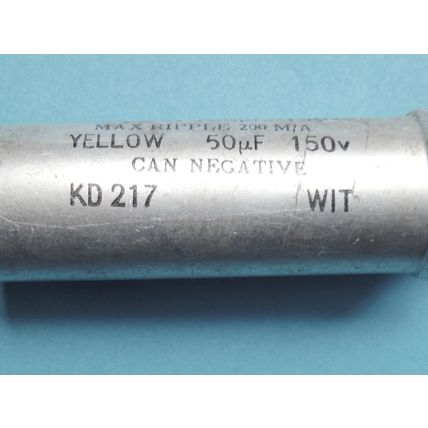 Hunts 1950’s-60’s, 100µF + 50µF 150V New OS Electrolytic Capacitor Valve Tube