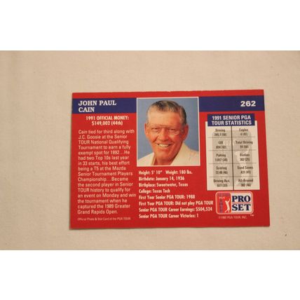 John Paul Cain 1992 Pro Set NO. 262