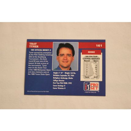 Tray Tyner 1992 Pro Set NO. 161 ROOKIE