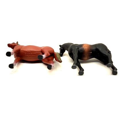 1988 Funrise 3" Horse Figures (Lot of 2) Toric & Karabair (G40)