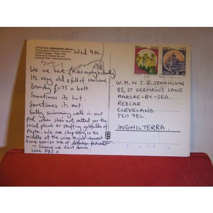 CITTA DI S. GIMIGNANO, SIENA ITALY used postcard 1987 pm #