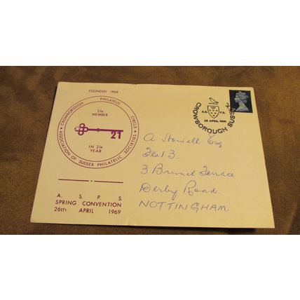 1969 GB cover - Sussex Philatelic Society Spring Convention - Crowborough N2
