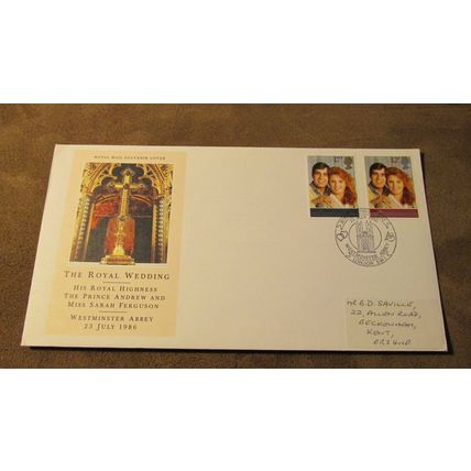 1986 GB First Day Cover - Royal Wedding -Andrew & Sarah Ferguson -Royal interest