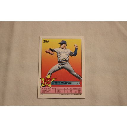 Terry Steinbach 1989 Topps FOIL Sticker NO. 152 Stickerback Teddy Higuera