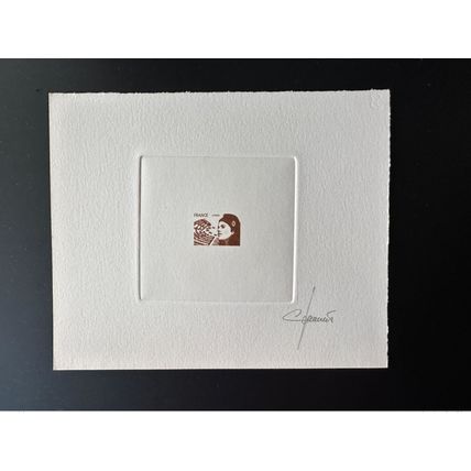 France Epreuve d'artiste projet Marianne Europe non émis Jumelet marron sans VF