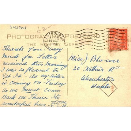 Grand Parade & Wish Tower, Eastbourne, Sussex, England, 1945, Postcard