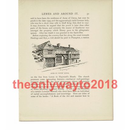 Anne of Cleves House, nr Lewes, Sussex, Book Illustration (Print), 1903